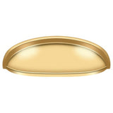 Deltana K407CR003 K407 4-1/2" Elongated Shell Pull with 3" Centers Lifetime Polished Brass