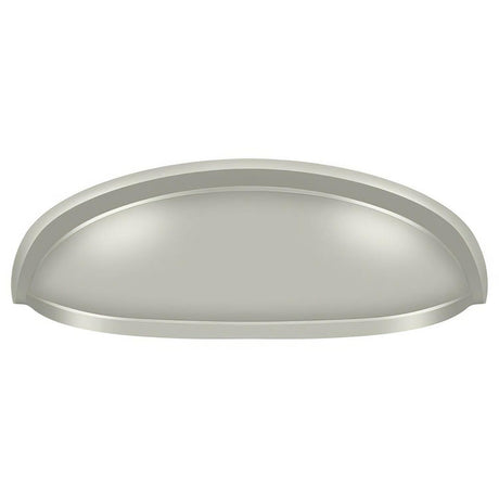Deltana K407U15 K407 4-1/2" Elongated Shell Pull with 3" Centers Satin Nickel