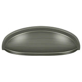 Deltana K407U15A K407 4-1/2" Elongated Shell Pull with 3" Centers Antique Nickel