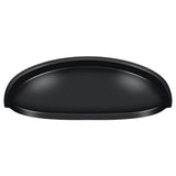 Deltana K407U19 K407 4-1/2" Elongated Shell Pull with 3" Centers Paint Black