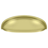 Deltana K407U3 K407 4-1/2" Elongated Shell Pull with 3" Centers Polished Brass