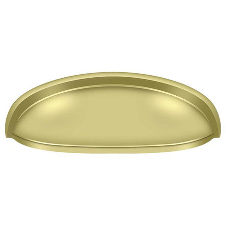 Deltana K407U3 K407 4-1/2" Elongated Shell Pull with 3" Centers Polished Brass