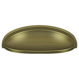 Deltana K407U5 K407 4-1/2" Elongated Shell Pull with 3" Centers Antique Brass