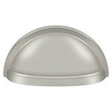 Deltana K43U15 K43U 3-1/2" Oval Shell Pull with 3" Centers Satin Nickel
