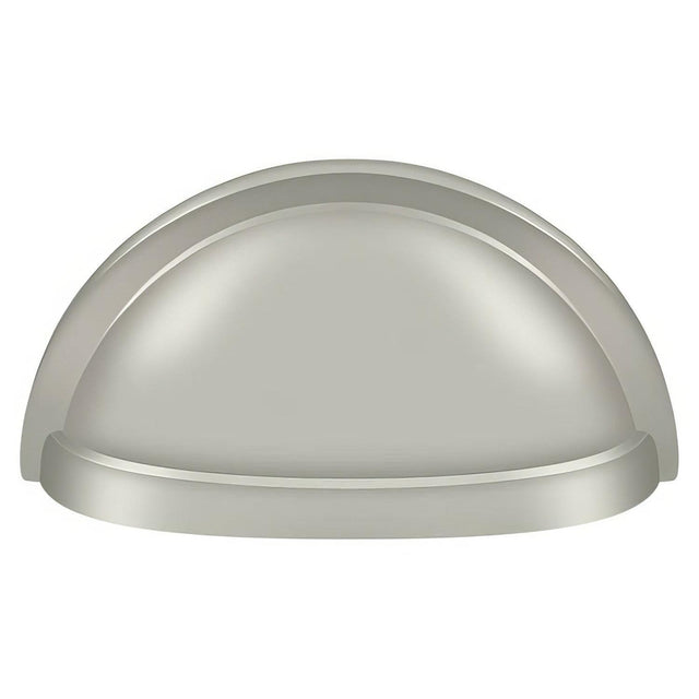 Deltana K43U15 K43U 3-1/2" Oval Shell Pull with 3" Centers Satin Nickel