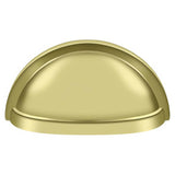 Deltana K43U3 K43U 3-1/2" Oval Shell Pull with 3" Centers Polished Brass