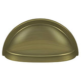 Deltana K43U5 K43U 3-1/2" Oval Shell Pull with 3" Centers Antique Brass