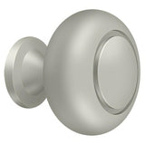 Deltana KR119U15 KR119 1-1/4" Round Groove Bi-Fold Knob Satin Nickel