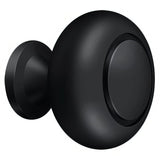 Deltana KR119U19 KR119 1-1/4" Round Groove Bi-Fold Knob Paint Black