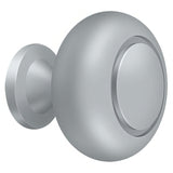 Deltana KR119U26D KR119 1-1/4" Round Groove Bi-Fold Knob Brushed Chrome