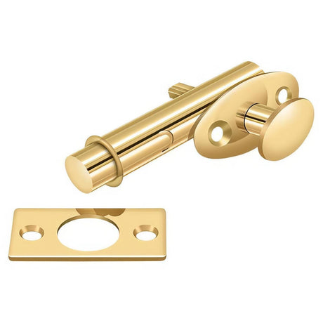 Deltana MB175CR003 MB175 Mortise Security Bolt with 7/8" Projection Lifetime Polished Brass