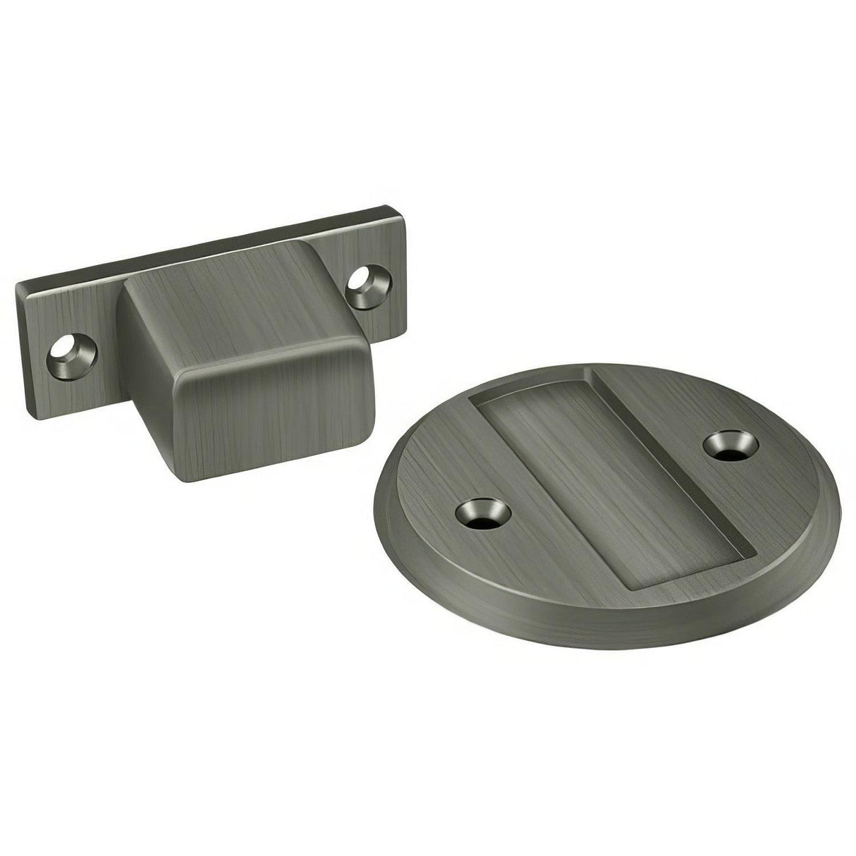 Deltana MDHF25U15A MDHF25 2-1/2" Flush Magnetic Door Holder Antique Nickel