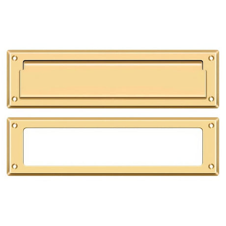 Deltana MS211CR003 MS211 13-1/8" x 3-5/8" Mail Slot Lifetime Polished Brass