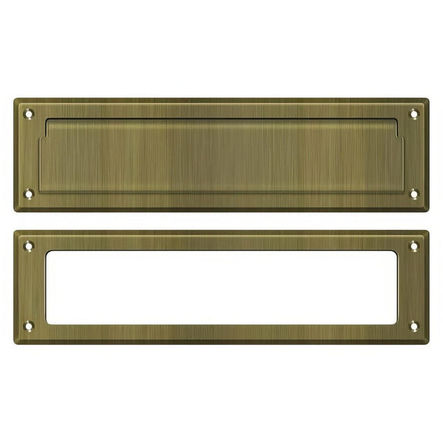 Deltana MS211U5 MS211 13-1/8" x 3-5/8" Mail Slot Antique Brass