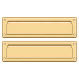 Deltana MS212CR003 MS212 13-1/8" x 3-5/8" Mail Slot with Interior Flap Lifetime Polished Brass