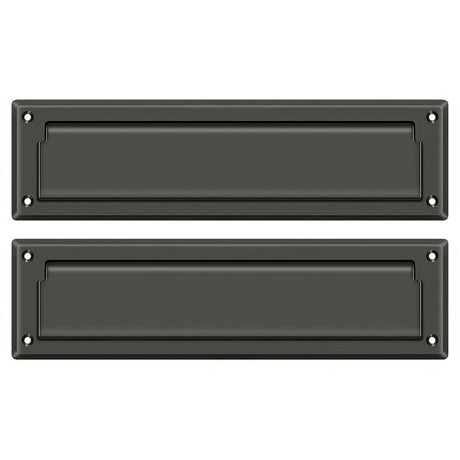 Deltana MS212U10B MS212 13-1/8" x 3-5/8" Mail Slot with Interior Flap Oil Rubbed Bronze