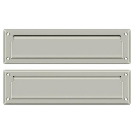 Deltana MS212U15 MS212 13-1/8" x 3-5/8" Mail Slot with Interior Flap Brushed Nickel