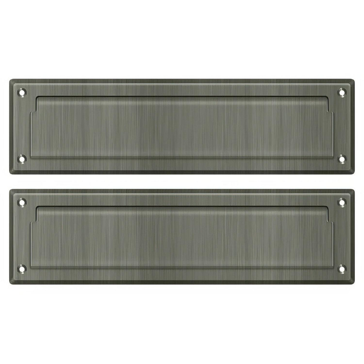 Deltana MS212U15A MS212 13-1/8" x 3-5/8" Mail Slot with Interior Flap Antique Nickel
