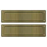 Deltana MS212U5 MS212 13-1/8" x 3-5/8" Mail Slot with Interior Flap Antique Brass