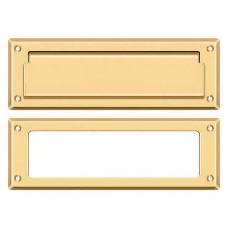 Deltana MS626CR003 MS626 8-7/8" Wide Mail Slot with Interior Frame Lifetime Polished Brass