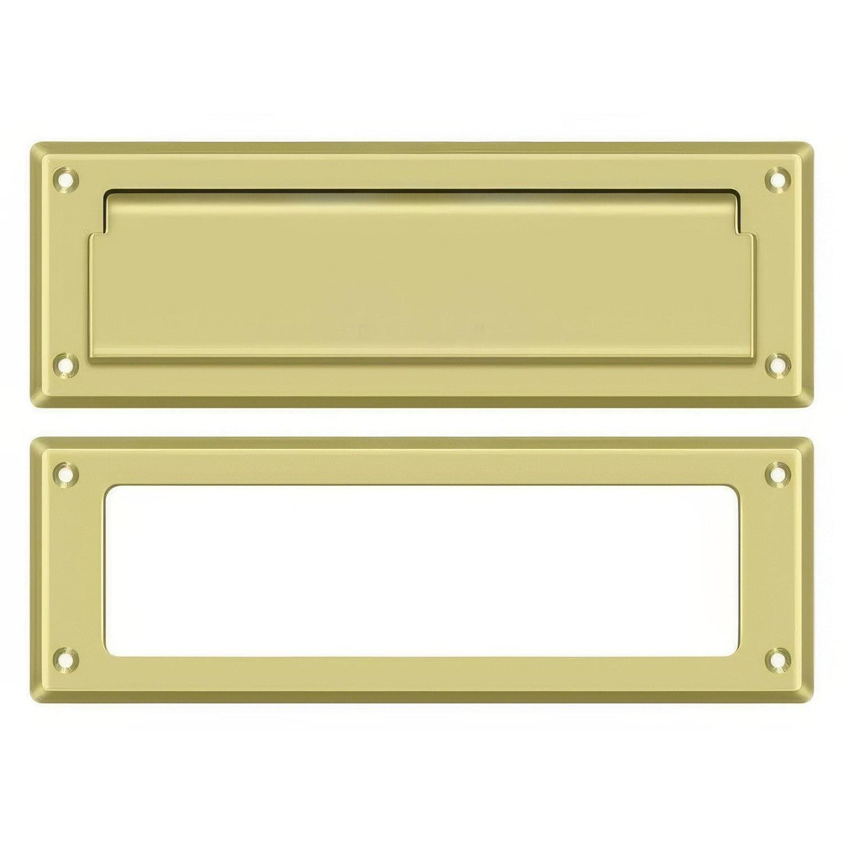 Deltana MS626U3 MS626 8-7/8" Wide Mail Slot with Interior Frame Polished Brass
