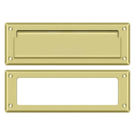 Deltana MS626U3 MS626 8-7/8" Wide Mail Slot with Interior Frame Polished Brass