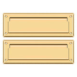 Deltana MS627CR003 MS627 8-7/8" Wide Mail Slot with Back Plate Liftime Polished Brass
