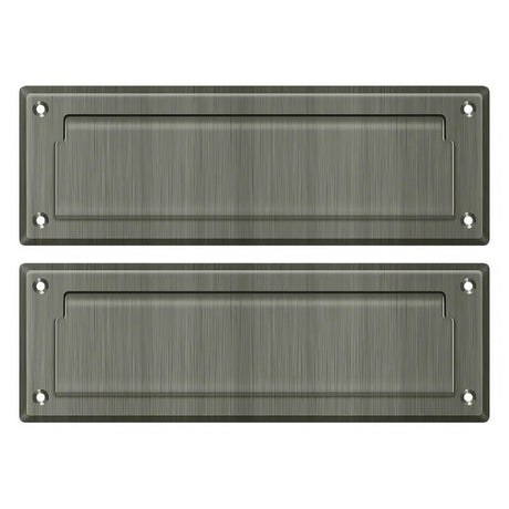 Deltana MS627U15A MS627 8-7/8" Wide Mail Slot with Back Plate Antique Nickel
