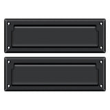 Deltana MS627U19 MS627 8-7/8" Wide Mail Slot with Back Plate Black