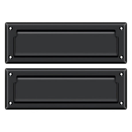 Deltana MS627U19 MS627 8-7/8" Wide Mail Slot with Back Plate Black