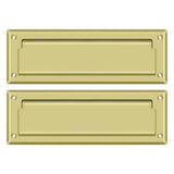 Deltana MS627U3 MS627 8-7/8" Wide Mail Slot with Back Plate Polished Brass