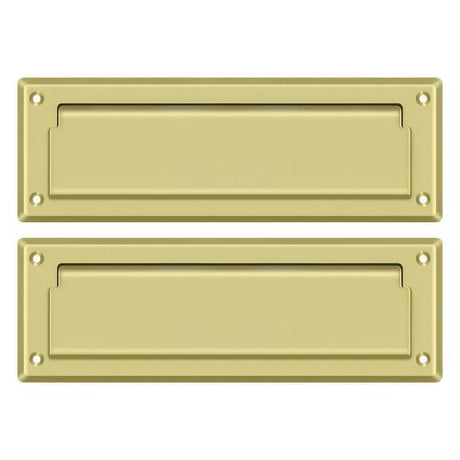 Deltana MS627U3 MS627 8-7/8" Wide Mail Slot with Back Plate Polished Brass