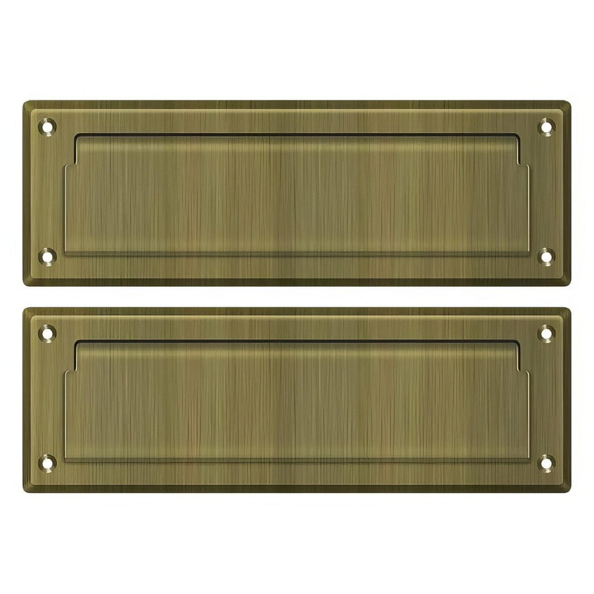 Deltana MS627U5 MS627 8-7/8" Wide Mail Slot with Back Plate Antique Brass