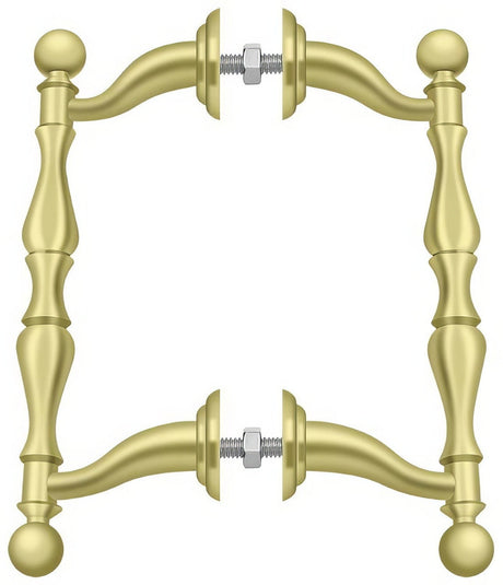 Deltana OHP620U3 OHP620 6-3/16" Offset Back to Back Handle Pull with 4-3/16" Centers Polished Brass