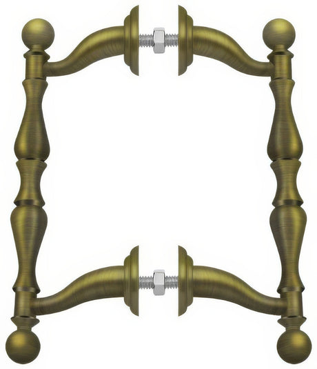 Deltana OHP620U5 OHP620 6-3/16" Offset Back to Back Handle Pull with 4-3/16" Centers Antique Brass