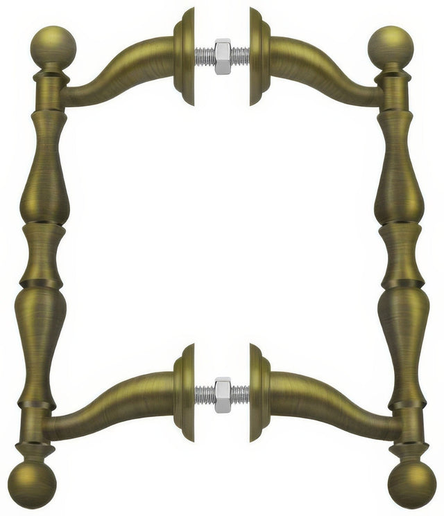 Deltana OHP620U5 OHP620 6-3/16" Offset Back to Back Handle Pull with 4-3/16" Centers Antique Brass