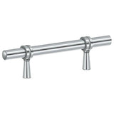 Deltana P310U26 P310U 4-3/4" Adjustable Cabinet Bar Pull Polished Chrome