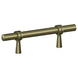 Deltana P310U5 P310U 4-3/4" Adjustable Cabinet Bar Pull Antique Brass