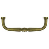 Deltana PCT350U5 PCT350 3-1/2" Traditional Wire Cabinet Pull Antique Brass
