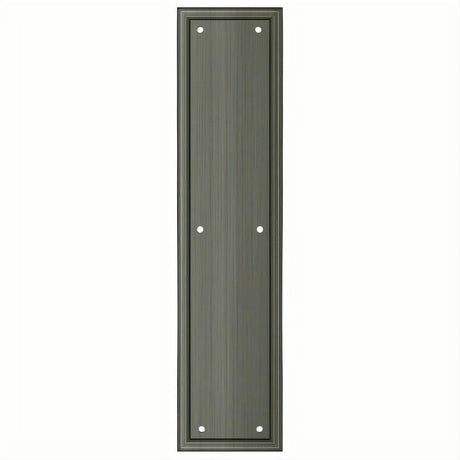 Deltana PP2280U15A PP2280 3-1/2" x 15" HD Framed Push Plate Antique Nickel