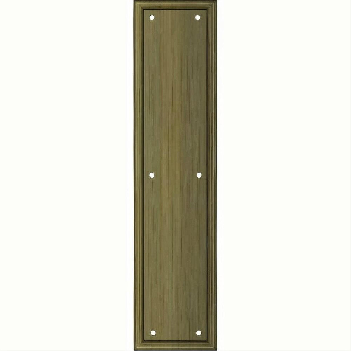 Deltana PP2280U5 PP2280 3-1/2" x 15" HD Framed Push Plate Antique Brass