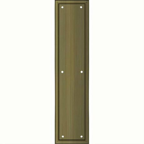Deltana PP2280U5 PP2280 3-1/2" x 15" HD Framed Push Plate Antique Brass