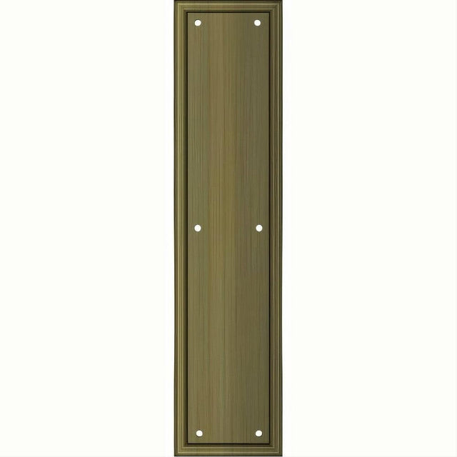Deltana PP2280U5 PP2280 3-1/2" x 15" HD Framed Push Plate Antique Brass