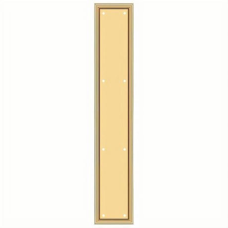 Deltana PP2281CR003 PP2281 3-1/2" x 20" HD Framed Push Plate Lifetime Polished Brass