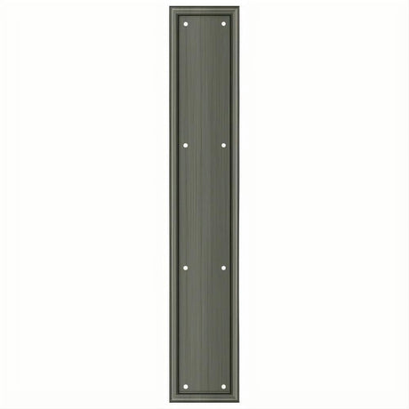 Deltana PP2281U15A PP2281 3-1/2" x 20" HD Framed Push Plate Antique Nickel