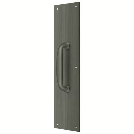 Deltana PPH55U15A PPH55 Push Plate with Handle Antique Nickel