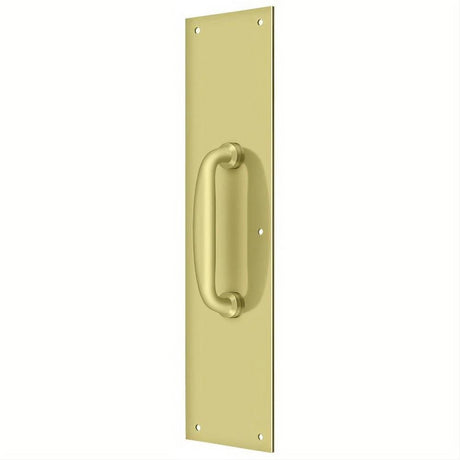 Deltana PPH55U3 PPH55 Push Plate with Handle Polished Brass