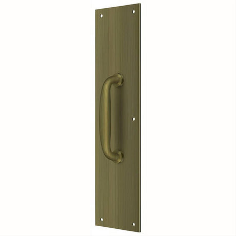 Deltana PPH55U5 PPH55 Push Plate with Handle Antique Brass