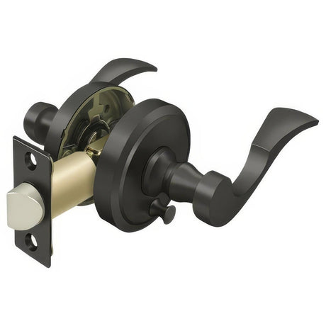 Deltana PRLLR2U10BLH PRLLR2-LH Elite Lacovia Left Handed Privacy Door Lever Oil Rubbed Bronze