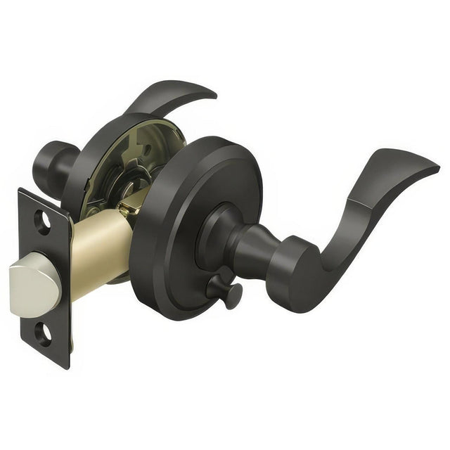 Deltana PRLLR2U10BLH PRLLR2-LH Elite Lacovia Left Handed Privacy Door Lever Oil Rubbed Bronze